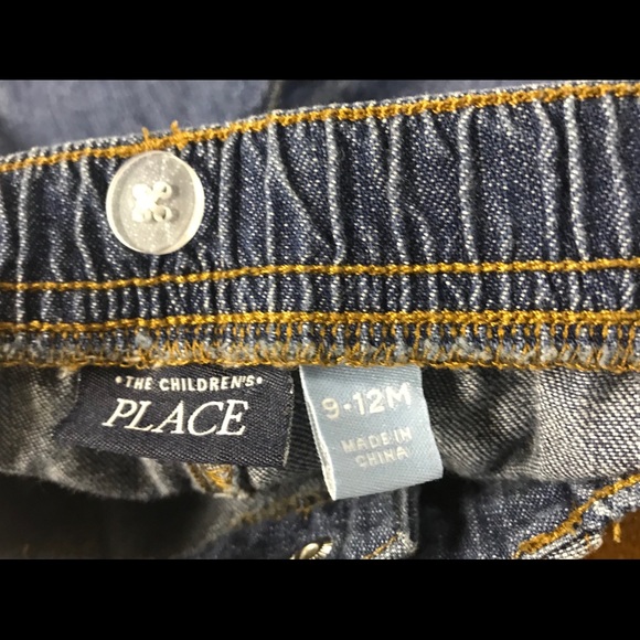 THE CHILDREN’S PLACE patchwork denim jeans size 9-12 months - Picture 2 of 2